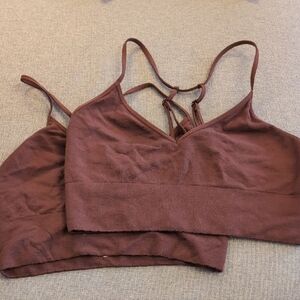 Quince Brown Ribbed Bralette Top